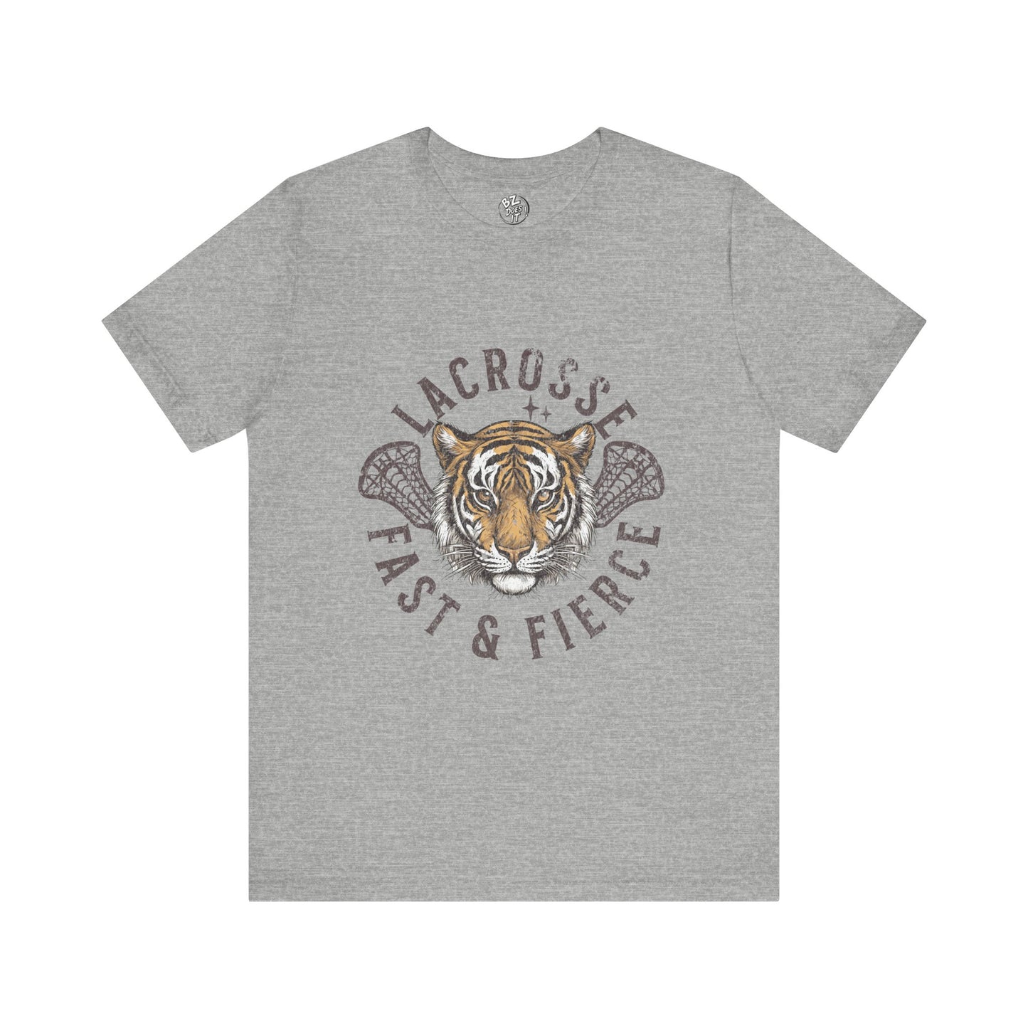 Fast and Fierce Tiger Lacrosse Tee