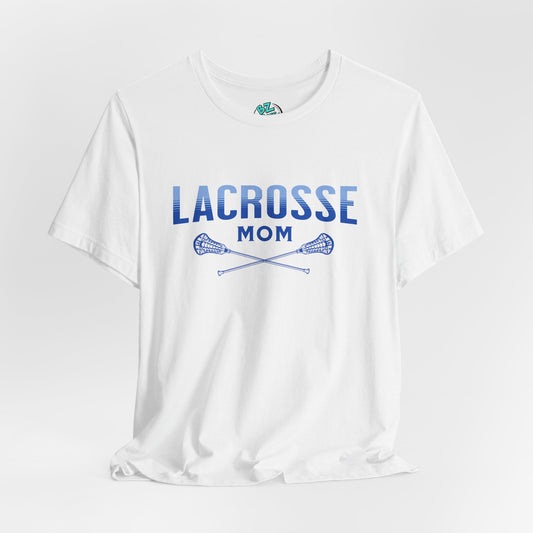 Lacrosse Mom Tee - Simple Blue Text
