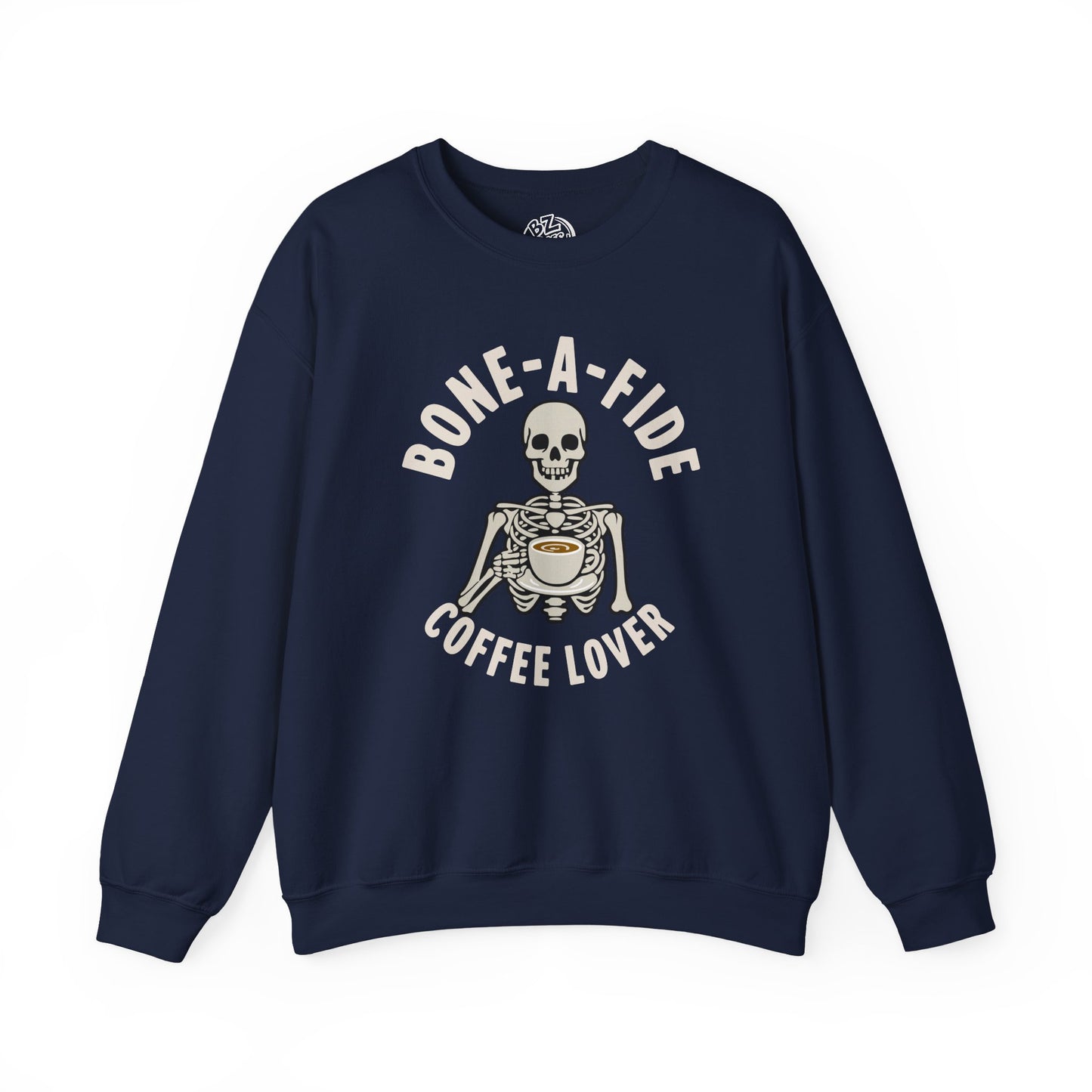 Bone-A-Fide Coffee Lover Crewneck Sweatshirt, Cozy Crewneck, Unisex