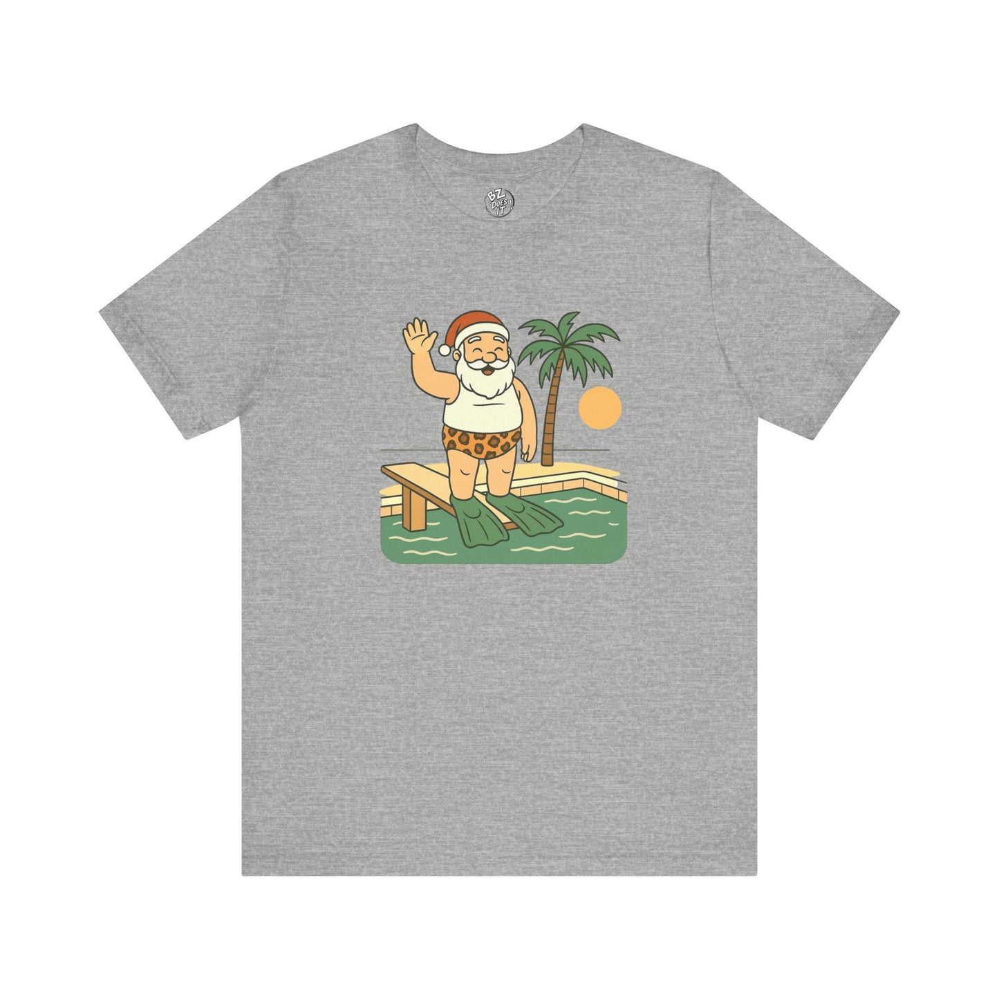 Santa Tropical Unisex Tee - Vacation Pool Shirt