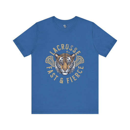 Fast and Fierce Tiger Lacrosse Tee