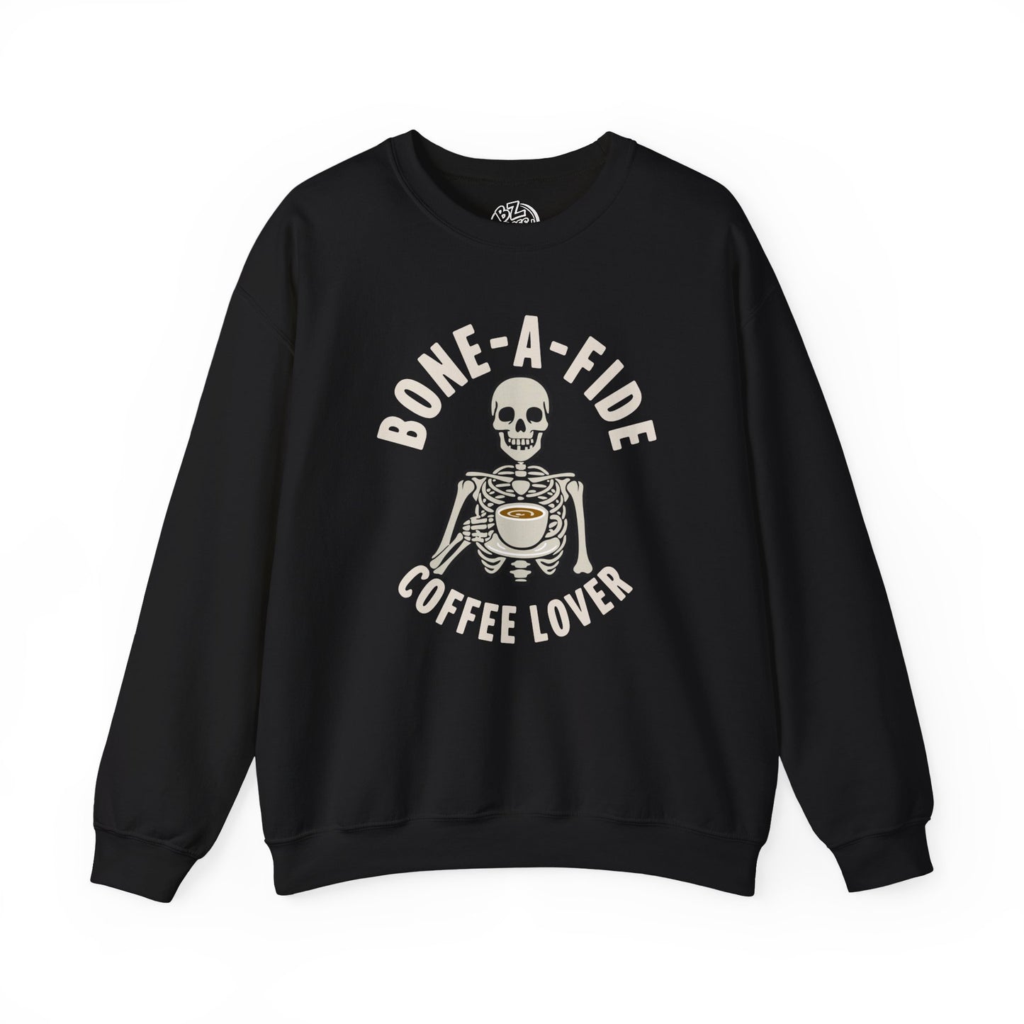 Bone-A-Fide Coffee Lover Crewneck Sweatshirt, Cozy Crewneck, Unisex