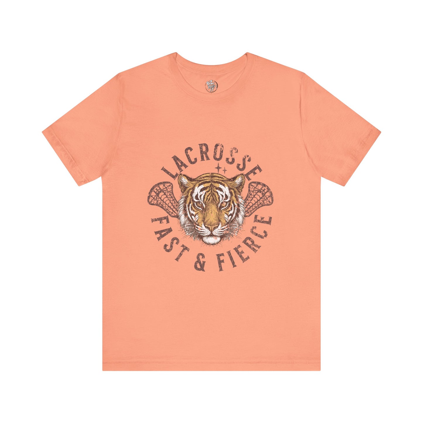 Fast and Fierce Tiger Lacrosse Tee