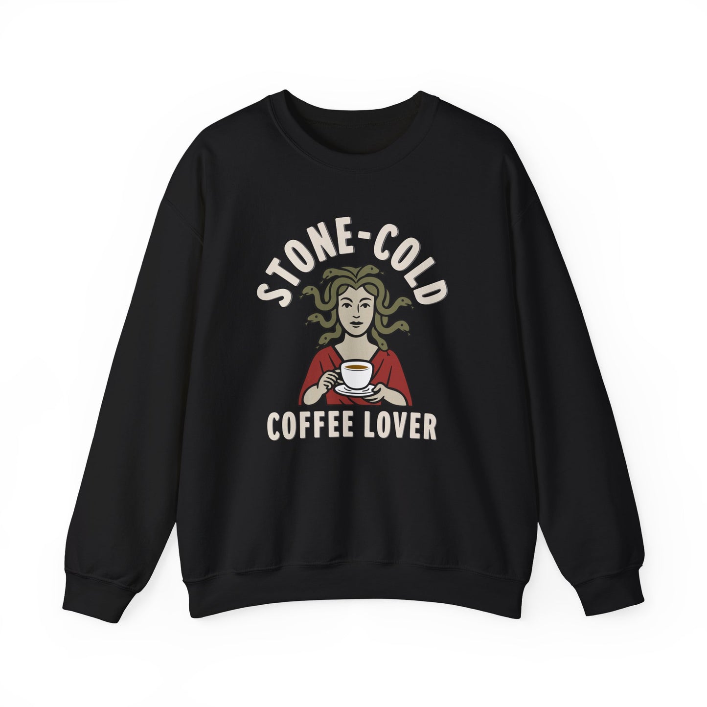 Stone-Cold Coffee Lover Crewneck Sweatshirt, Cozy Crewneck, Unisex