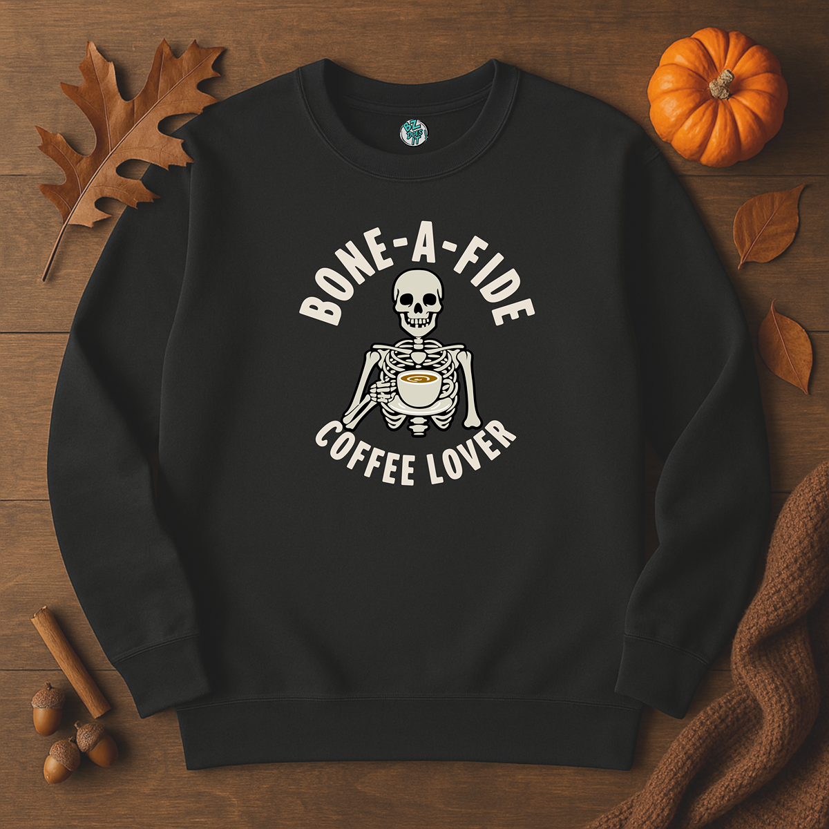 Bone-A-Fide Coffee Lover Crewneck Sweatshirt, Cozy Crewneck, Unisex