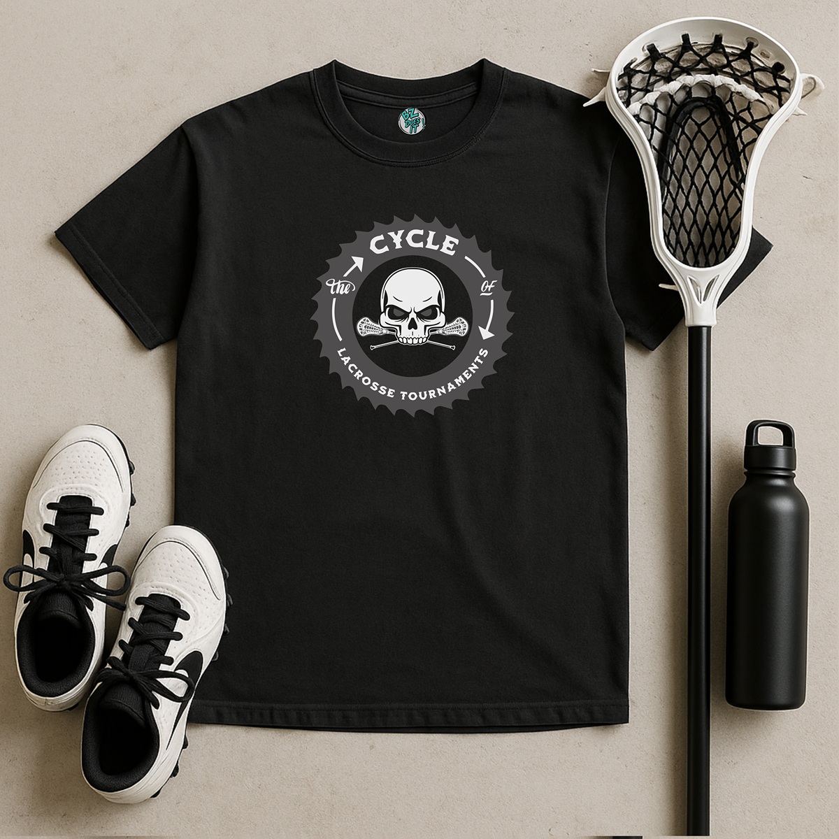 Lacrosse Tee - The Cycle of Tournaments Skull and Bones