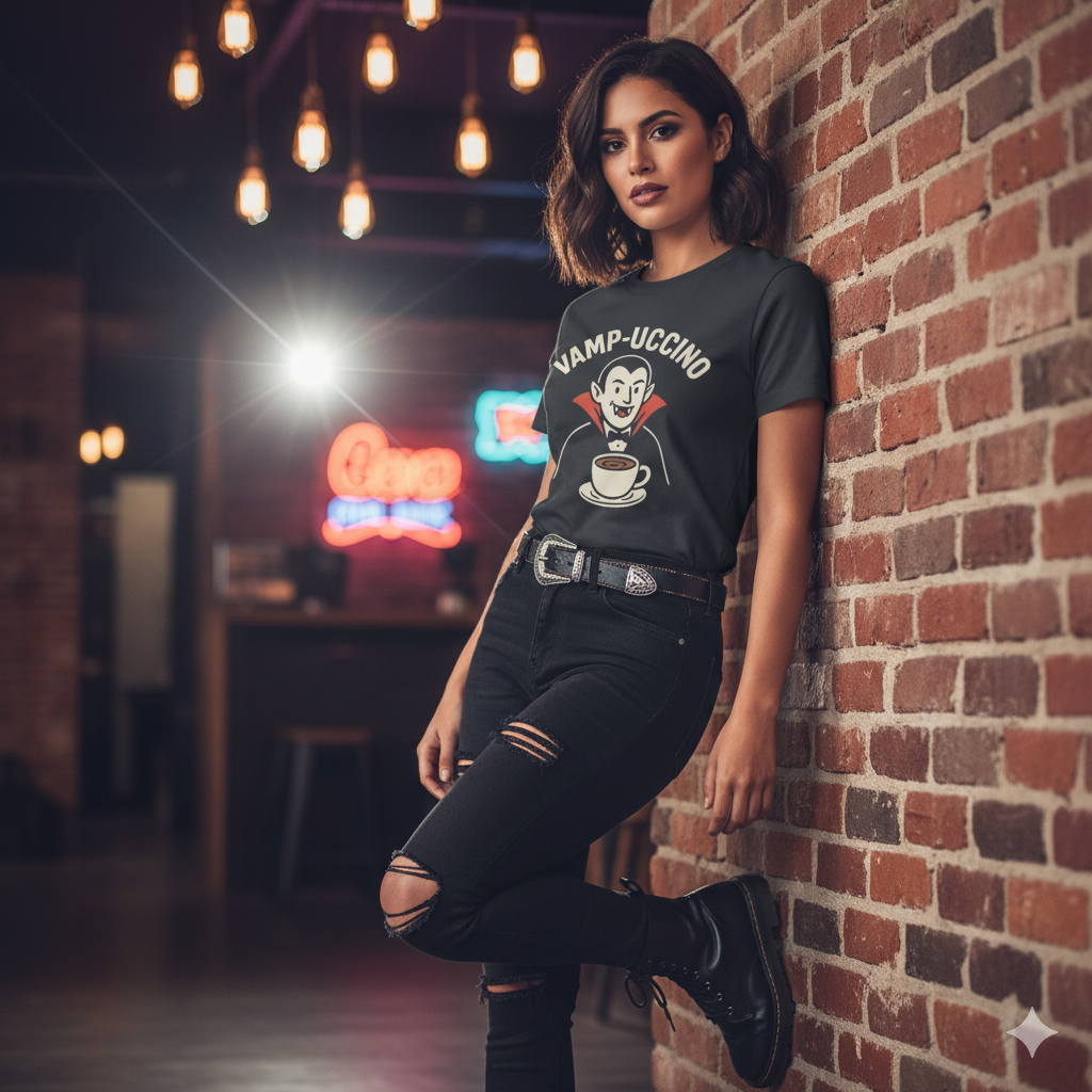 Halloween Vamp-uccino Tee