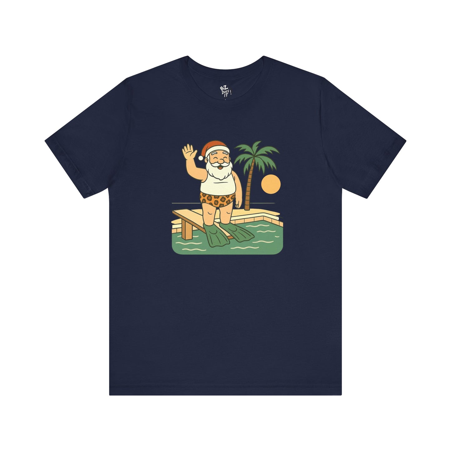 Santa Tropical Unisex Tee - Vacation Pool Shirt