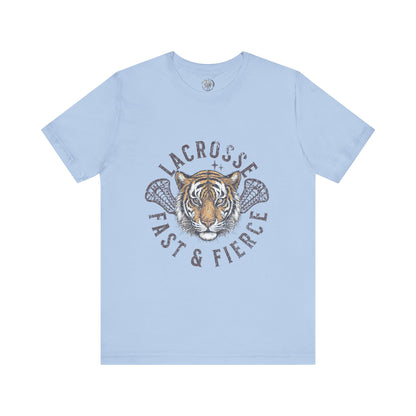 Fast and Fierce Tiger Lacrosse Tee