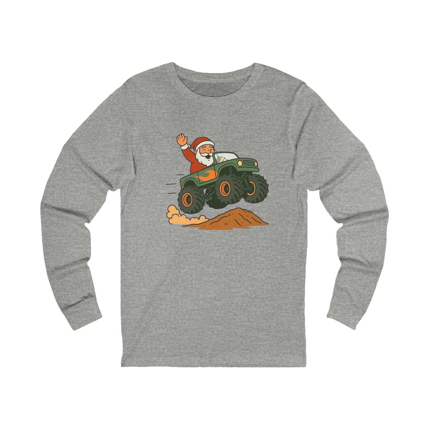 Christmas Monster Truck Unisex  Long Sleeve Tee