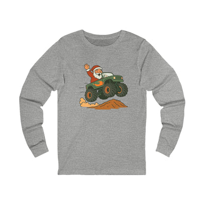 Christmas Monster Truck Unisex  Long Sleeve Tee