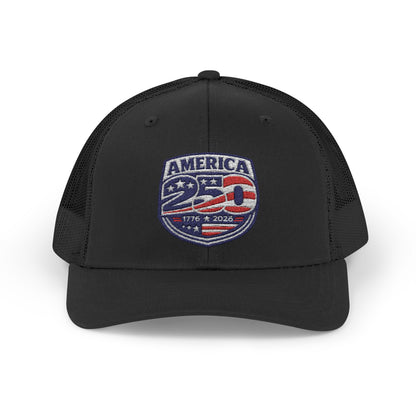 Charcoal/Charcoal  Mesh hat with America 250 logo