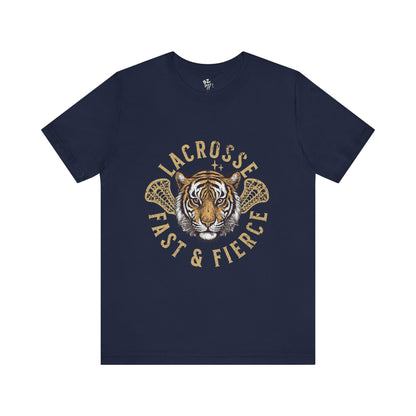 Fast and Fierce Tiger Lacrosse Tee
