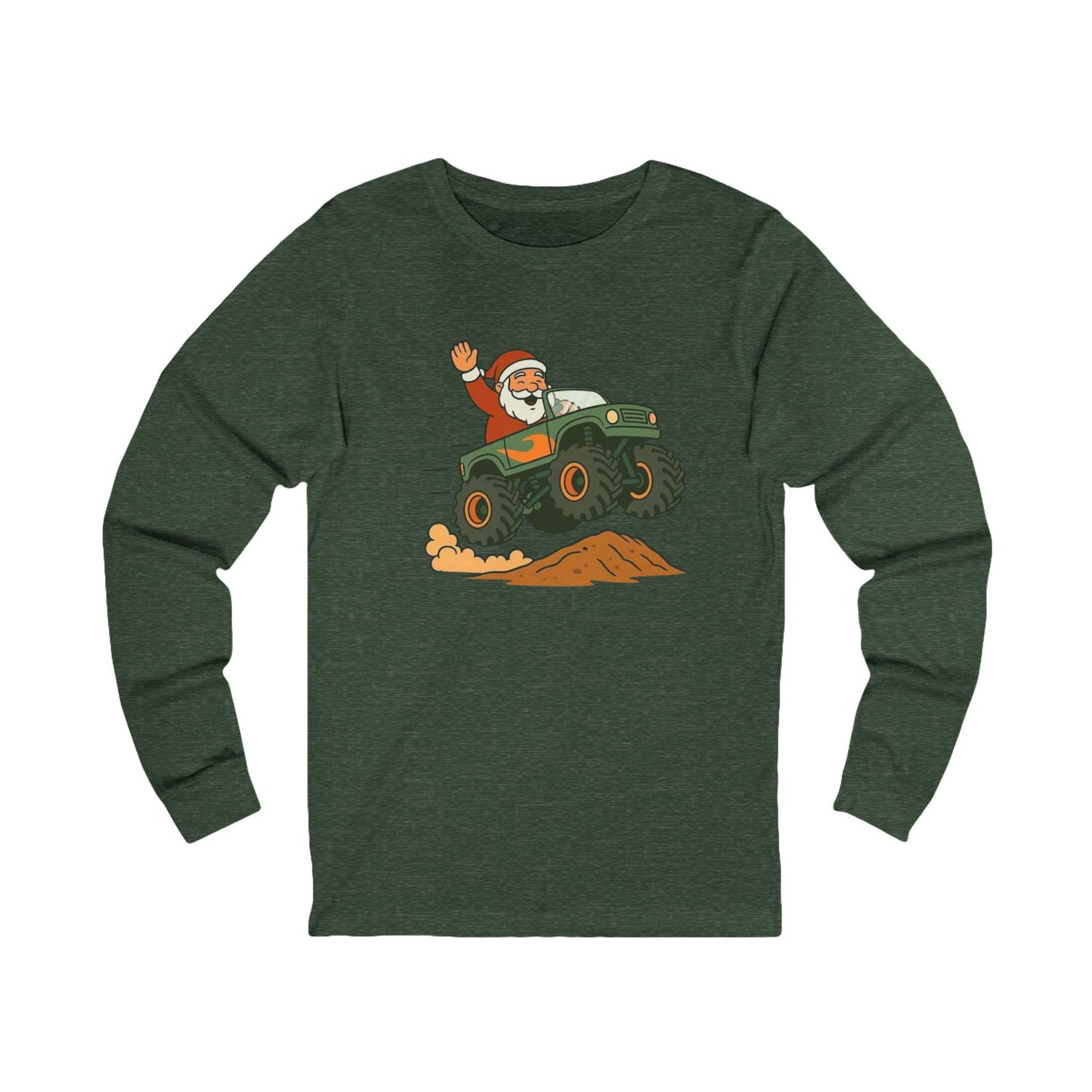 Christmas Monster Truck Unisex  Long Sleeve Tee