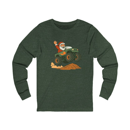 Christmas Monster Truck Unisex  Long Sleeve Tee