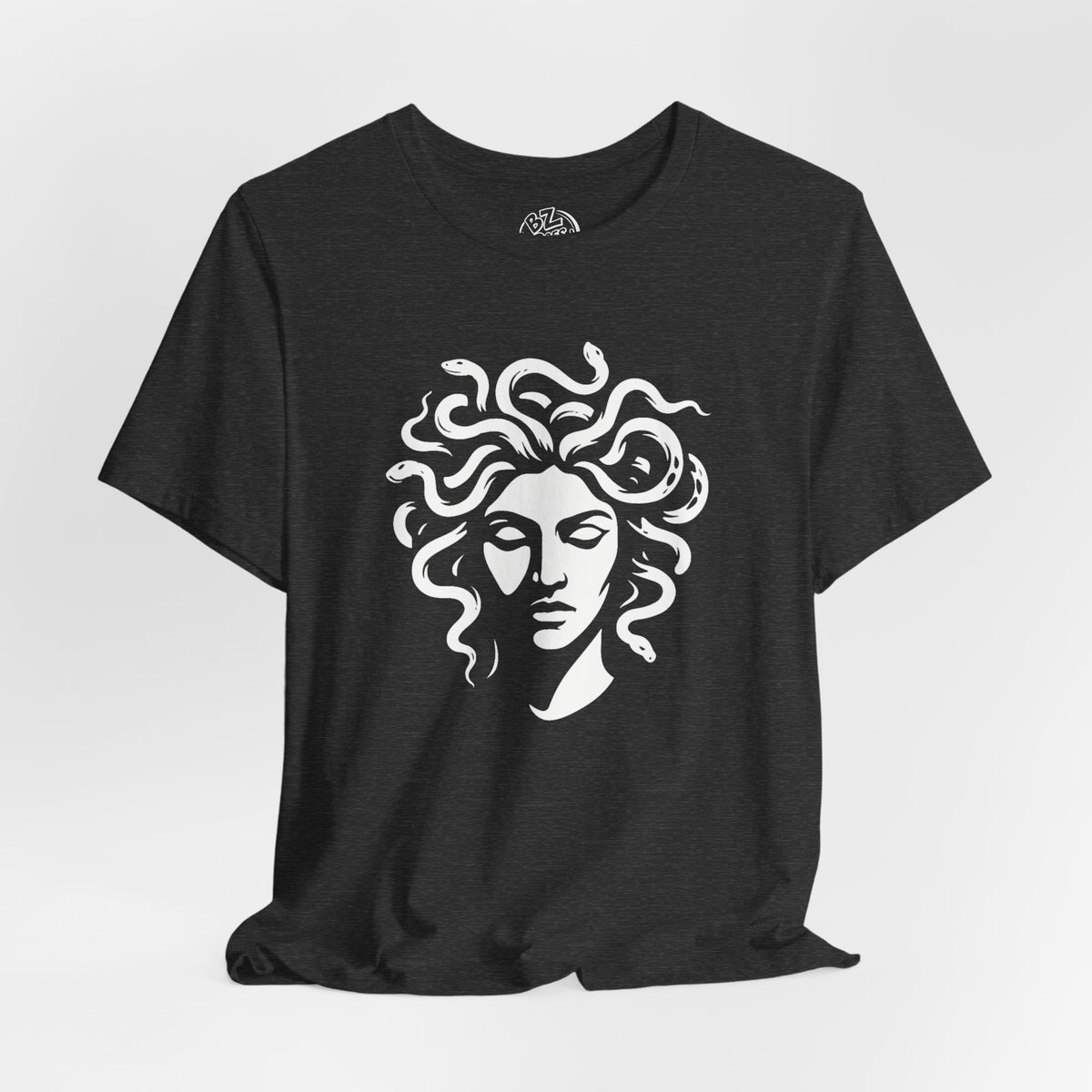 Medusa Graphic Tee — Mythic Snake-Head Portrait T-Shirt