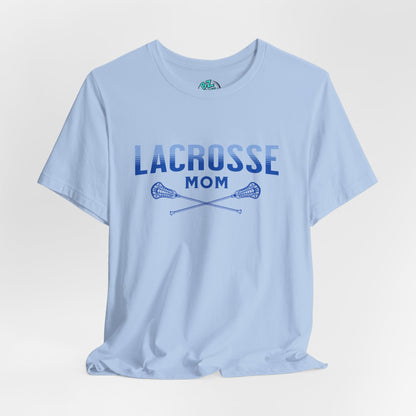 Lacrosse Mom Tee - Simple Blue Text