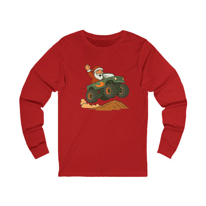 Christmas Monster Truck Unisex  Long Sleeve Tee