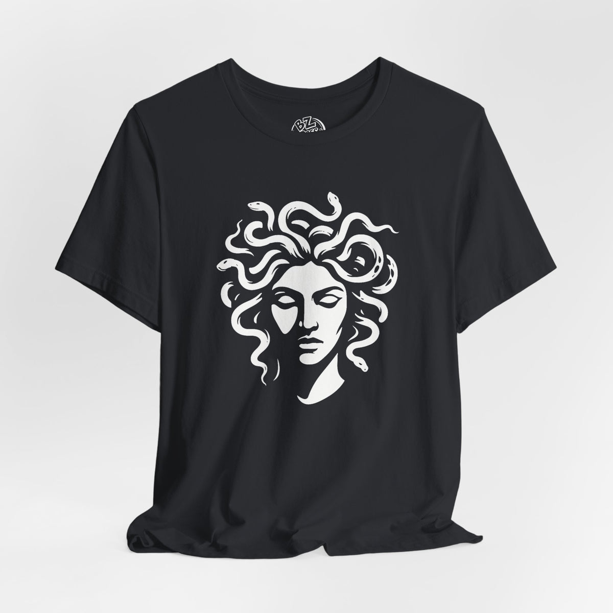 Medusa Graphic Tee — Mythic Snake-Head Portrait T-Shirt
