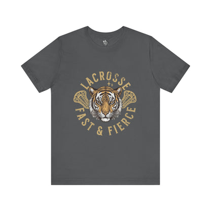 Fast and Fierce Tiger Lacrosse Tee