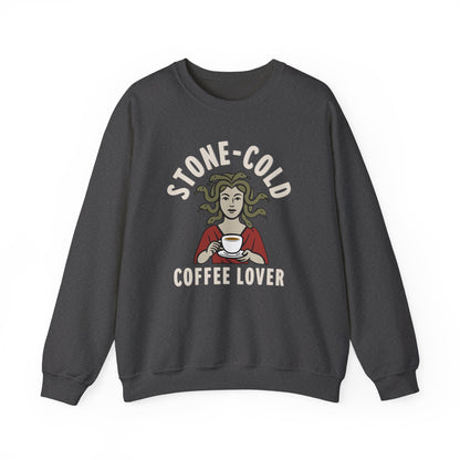 Stone-Cold Coffee Lover Crewneck Sweatshirt, Cozy Crewneck, Unisex