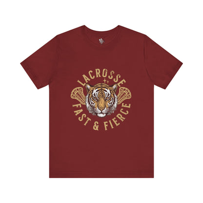 Fast and Fierce Tiger Lacrosse Tee