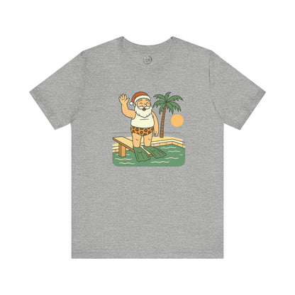 Santa Tropical Unisex Tee - Vacation Pool Shirt