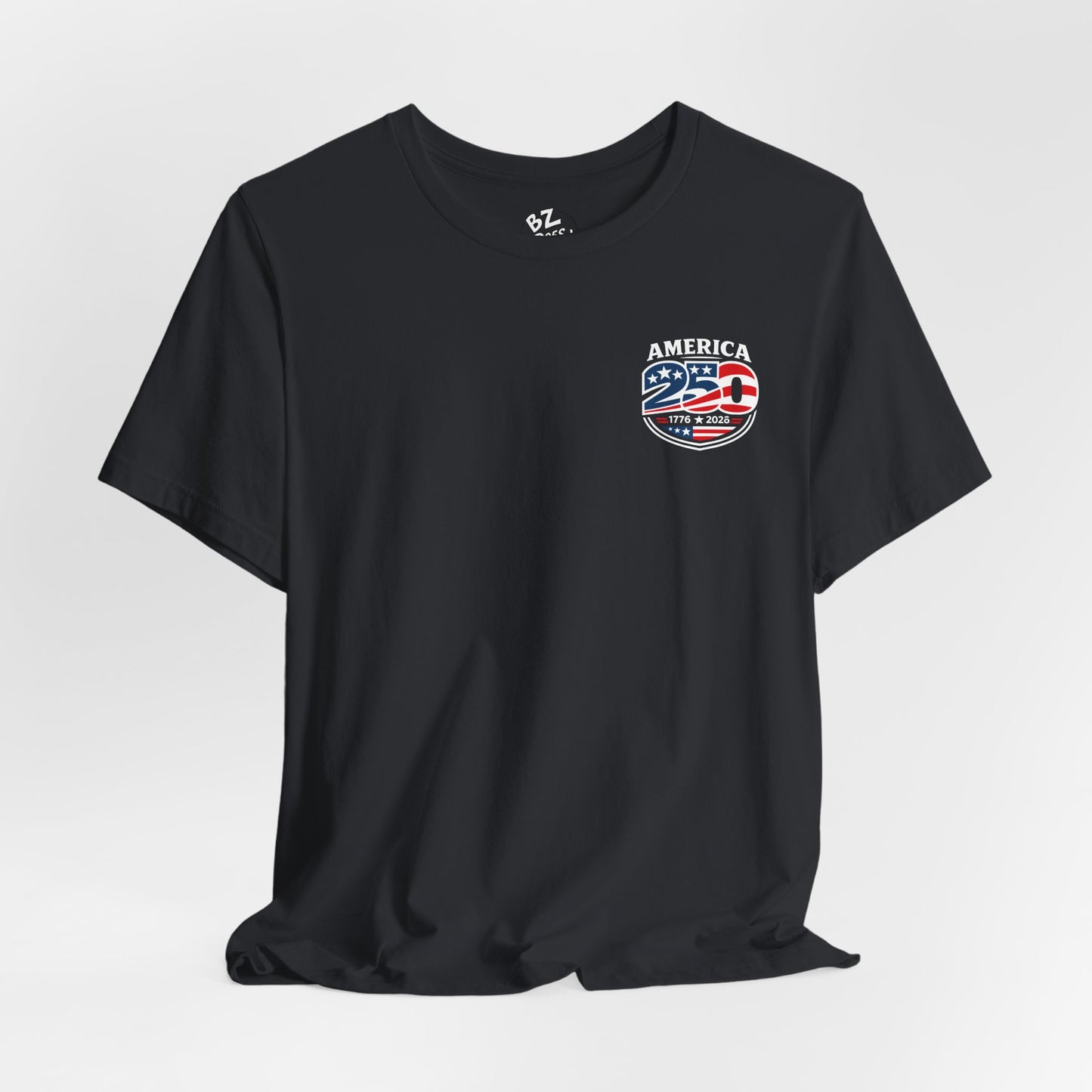 America 250th Birthday Celebration T-Shirt - 2 Sided Print
