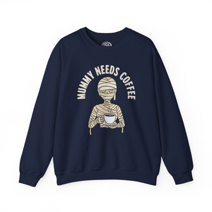 Mummy Needs Coffee Crewneck Sweatshirt, Cozy Crewneck, Unisex