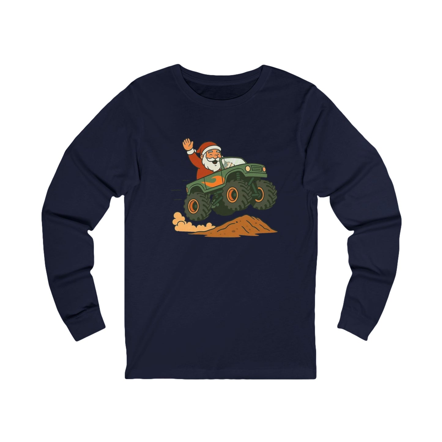 Christmas Monster Truck Unisex  Long Sleeve Tee