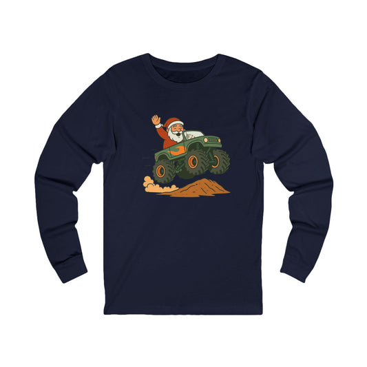 Christmas Monster Truck Unisex  Long Sleeve Tee