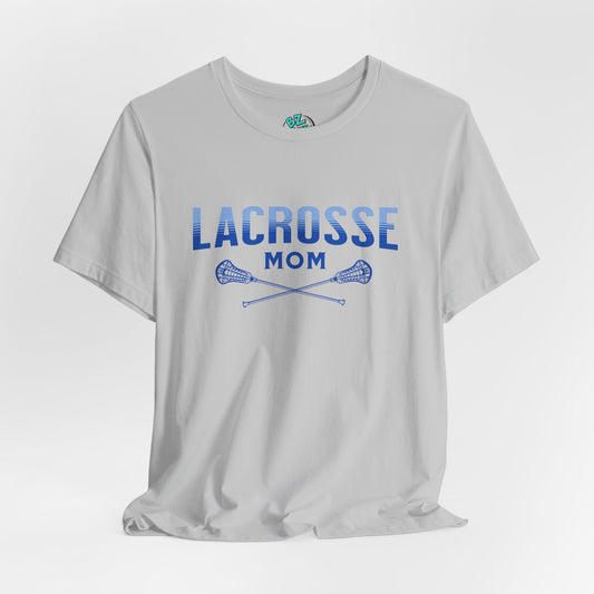 Lacrosse Mom Tee - Simple Blue Text