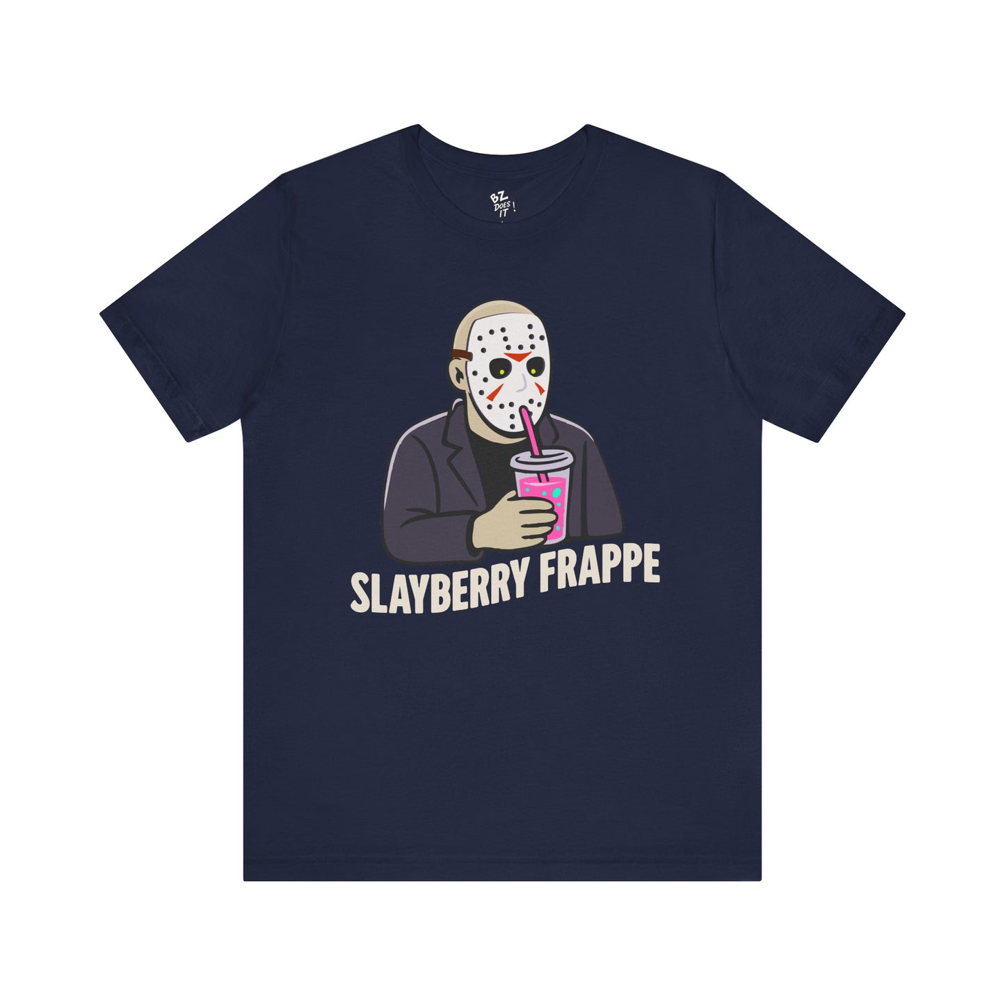 Slasher Sipping a Slayberry Frappe Tee