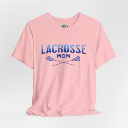 Lacrosse Mom Tee - Simple Blue Text