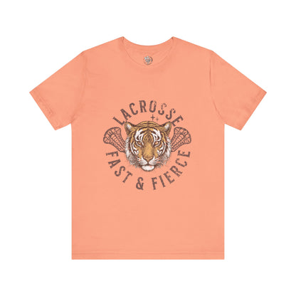 Fast and Fierce Tiger Lacrosse Tee