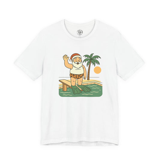 Santa Tropical Unisex Tee - Vacation Pool Shirt