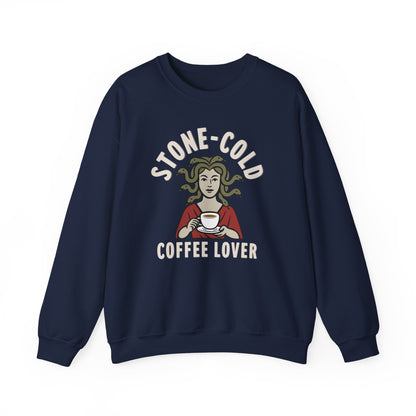 Stone-Cold Coffee Lover Crewneck Sweatshirt, Cozy Crewneck, Unisex