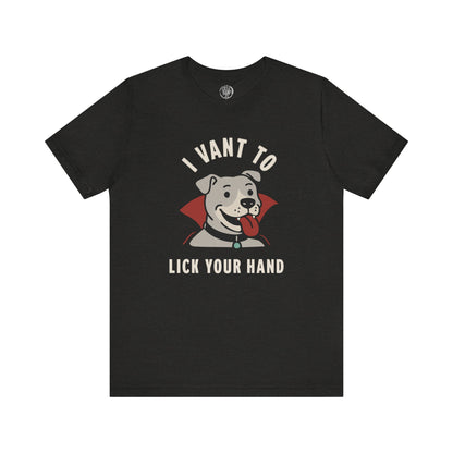 Cute Pitbull Vampire Shirt, I Vant To Lick Your Hand, Perfect Halloween Shirt for any Dog Lover
