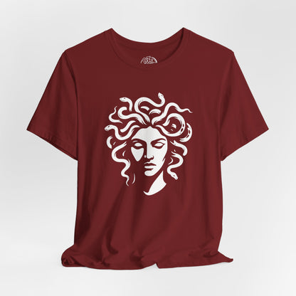 Medusa Graphic Tee — Mythic Snake-Head Portrait T-Shirt