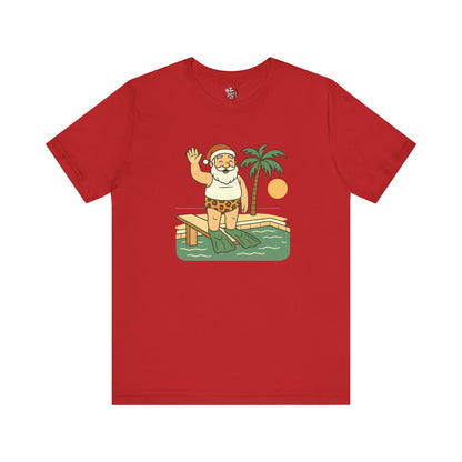 Santa Tropical Unisex Tee - Vacation Pool Shirt
