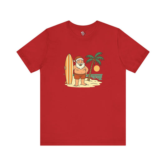 Santa Surf Beach Tee