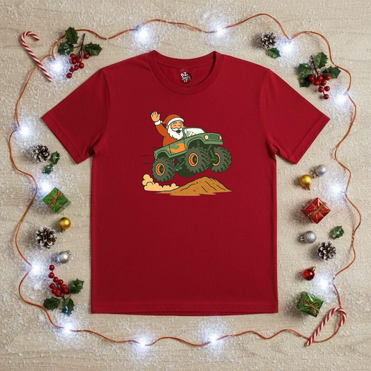 Christmas Monster Truck Unisex Tee