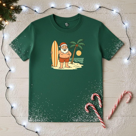 Santa Surf Beach Tee