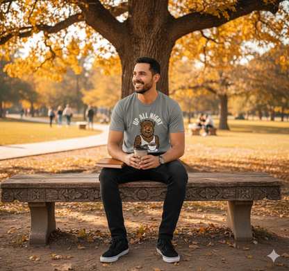 Wolfman Up All Night Coffee Tee - T-Shirt